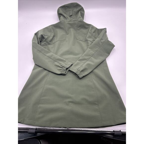 EDDIE BAUER Womens Jacket Green COAT Hooded Fleece Lined Full Zip Size XL - Picture 9 of 11